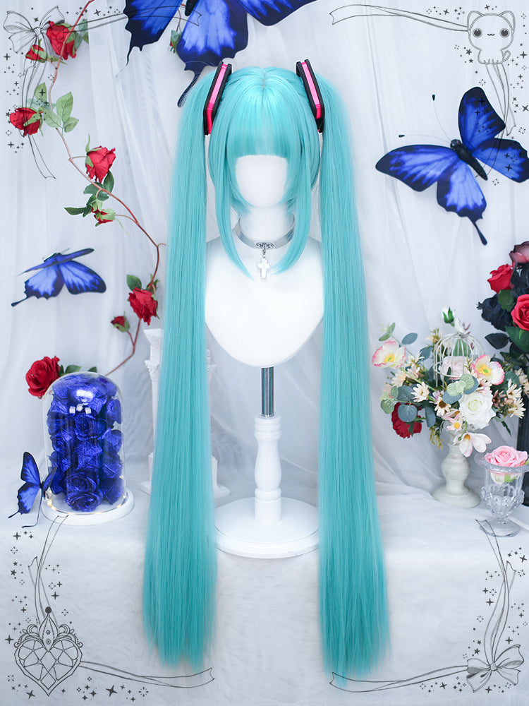 Cyan long cosplay wig KF11291 – unzzy