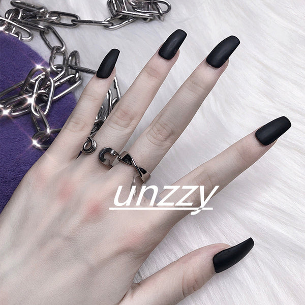 Punk silver ring KF90782