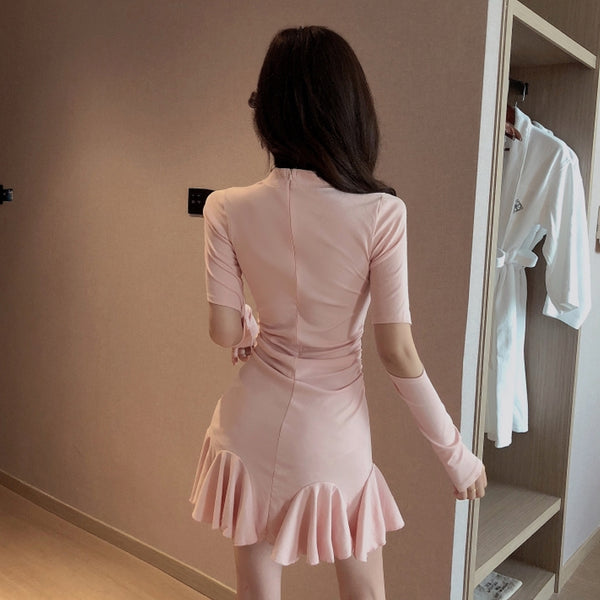 Long sleeve cheongsam dress KF9390