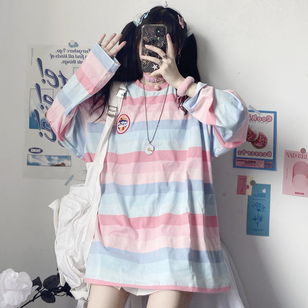 Harajuku Striped T-shirt KF81612