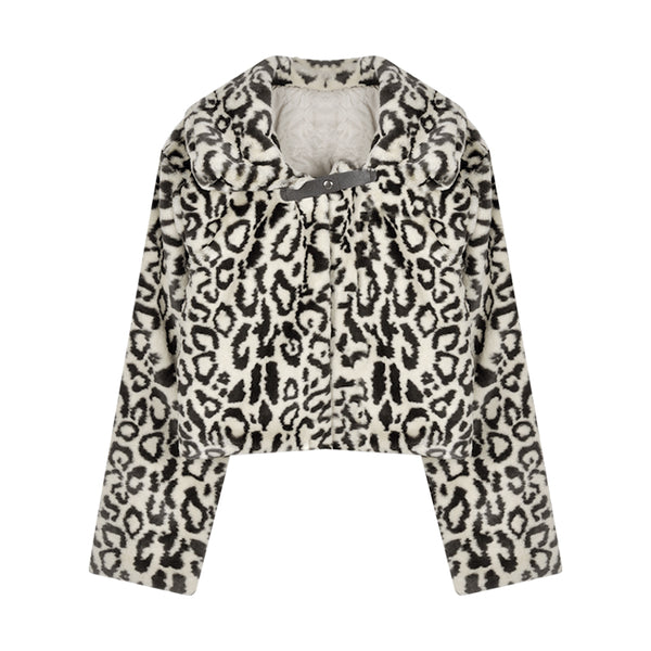 Fashion leopard coat KF81706