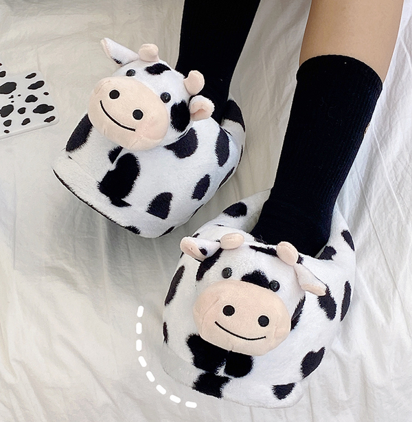 Cute cow cotton slippers  KF82415