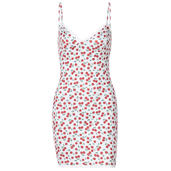 Cute Cherry Print Dress   KF83584